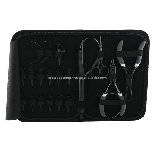 All in one Hair extension tools kit  Tape In Plier 3 Hole Micro Beads & Nano Rings Plier Micro Beads Remover Pliers Hair Extension Applicator Tools Hair Extension Loop & Crochet Hook Tool Precision Hair Parting Tool The Keratin Bond Cutter 10pcs Hair Styling clips 4pcs C Type Needles Multipurpose Thread cutting Scissor