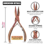 Three-hole plier silver steel nonslip grip - Cross Edge Corporation