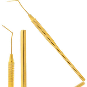 Stainless steel Gold Lash Lift Perm Tool nonslip with double side grooves - Cross Edge Corporation