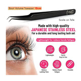 Fiber Tip Lash Tweezers for Eyelash Extensions Angle Curved - Cross Edge Corporation