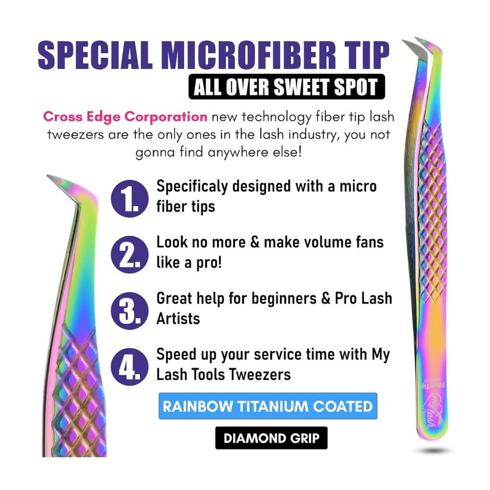 Eyelash Extension Curved Degree Tweezers for Isolation Lash Extensions - Cross Edge Corporation