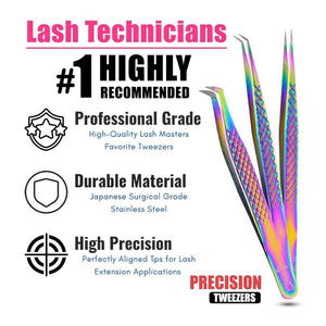 Eyelash Extension Curved Degree Tweezers for Isolation Lash Extensions - Cross Edge Corporation