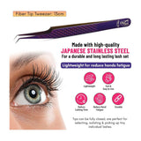 Purple Fiber Tip Lash Tweezers for Eyelash Extension - Cross Edge Corporation