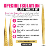 Isolation Tweezers Eyelash Extension Curved Degree - Cross Edge Corporation