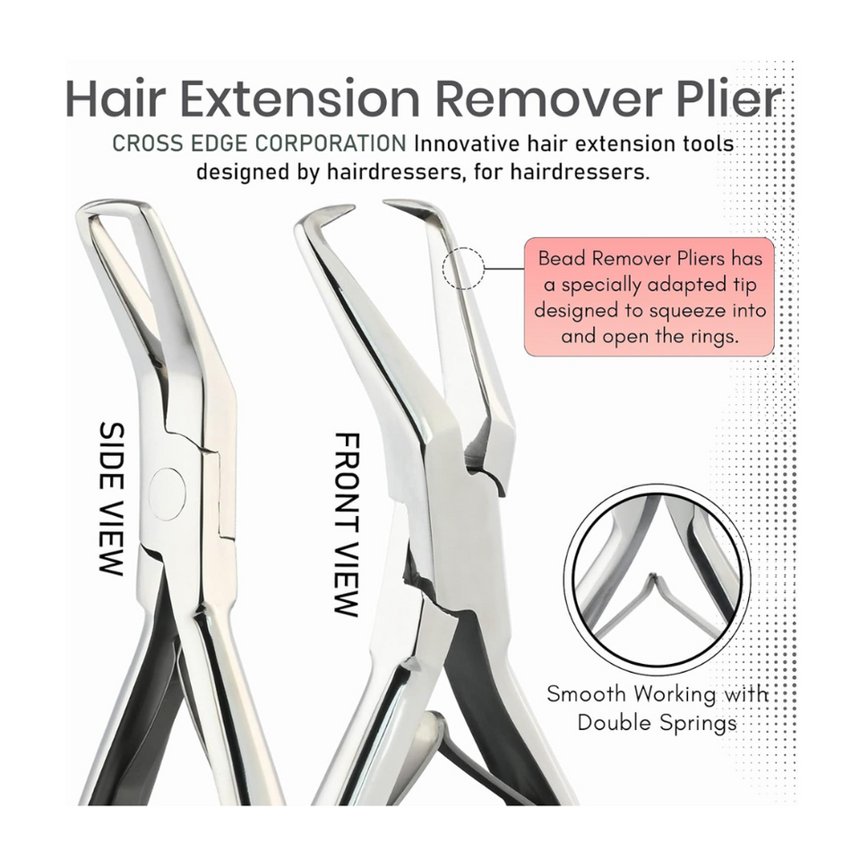 Silver Professional Hair Extension Tools Kit - Cross Edge Corporation