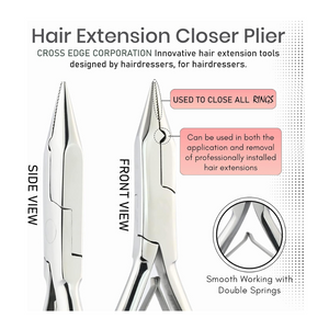 Silver Professional Hair Extension Tools Kit - Cross Edge Corporation