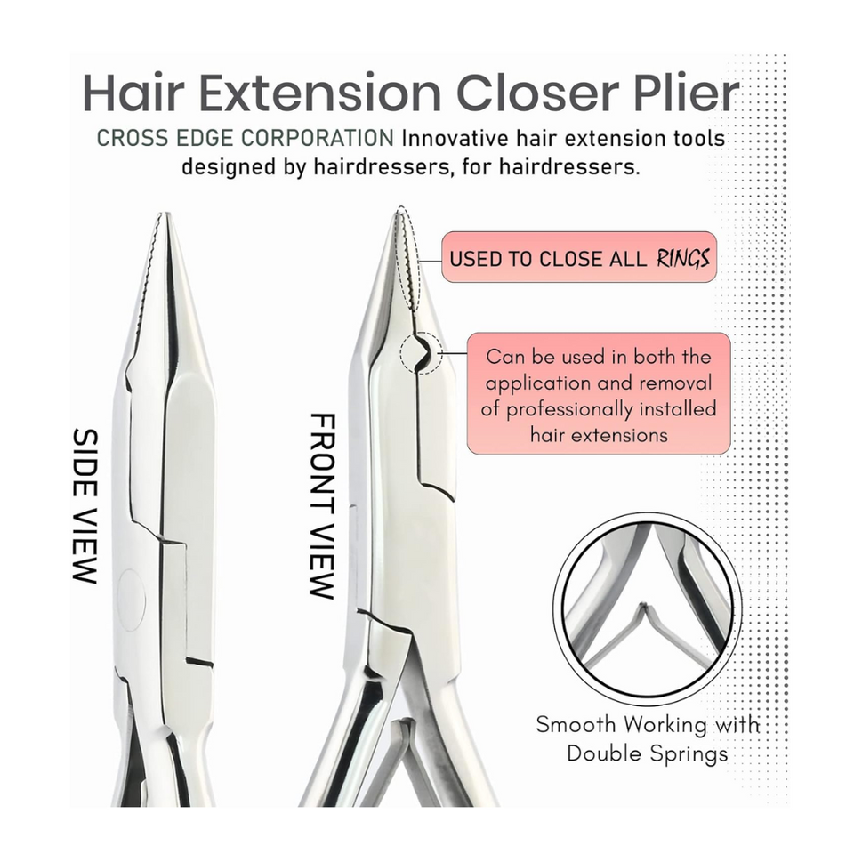 Silver Professional Hair Extension Tools Kit - Cross Edge Corporation