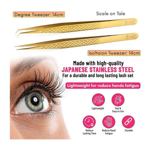 Isolation Tweezers Eyelash Extension Curved Degree - Cross Edge Corporation