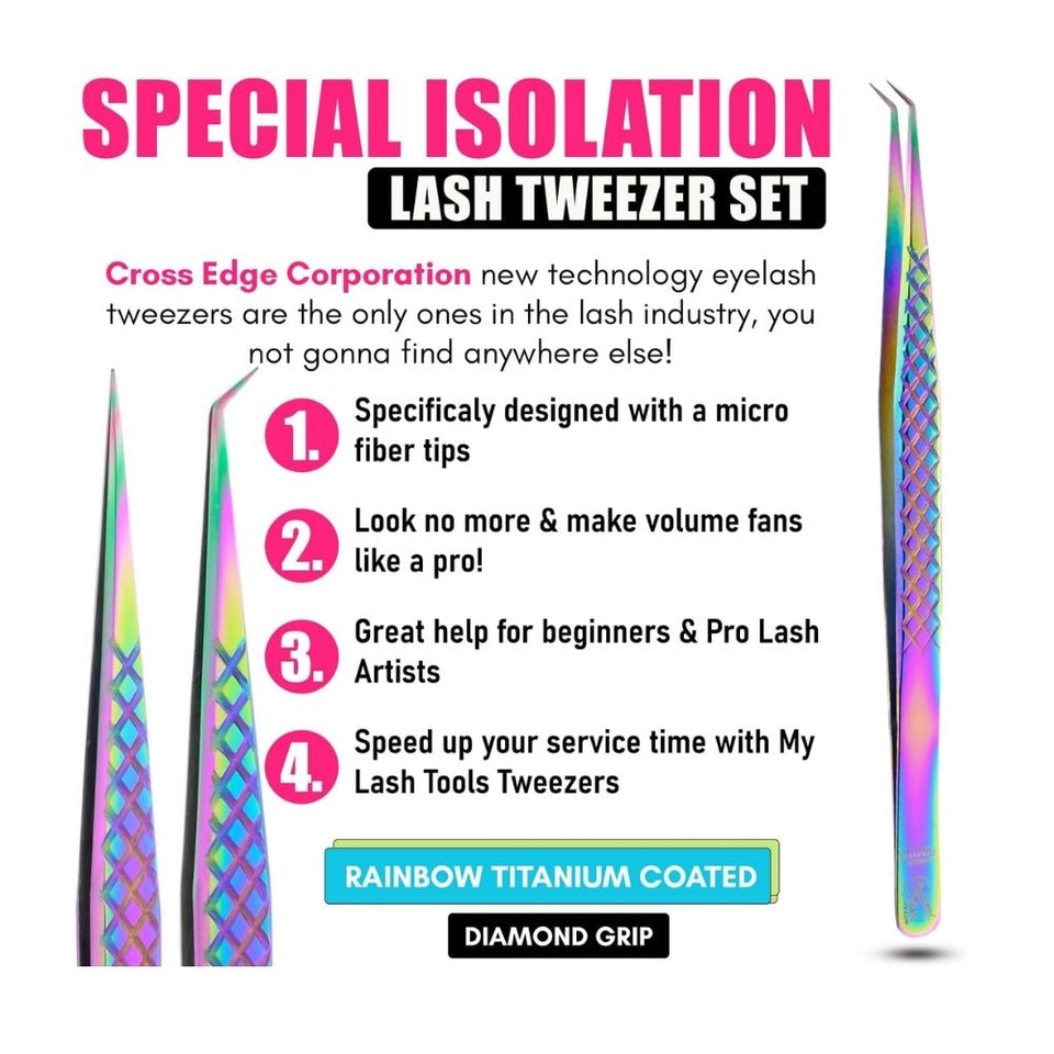 Isolation Tweezers Eyelash Extension Curved Degree - Cross Edge Corporation