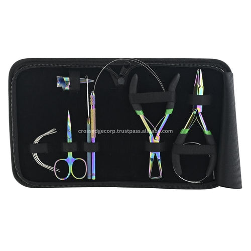 All in one Hair extension tools kit  Tape In Plier 3 Hole Micro Beads & Nano Rings Plier Micro Beads Remover Pliers Hair Extension Applicator Tools Hair Extension Loop & Crochet Hook Tool Precision Hair Parting Tool The Keratin Bond Cutter 10pcs Hair Styling clips 4pcs C Type Needles Multipurpose Thread cutting Scissor