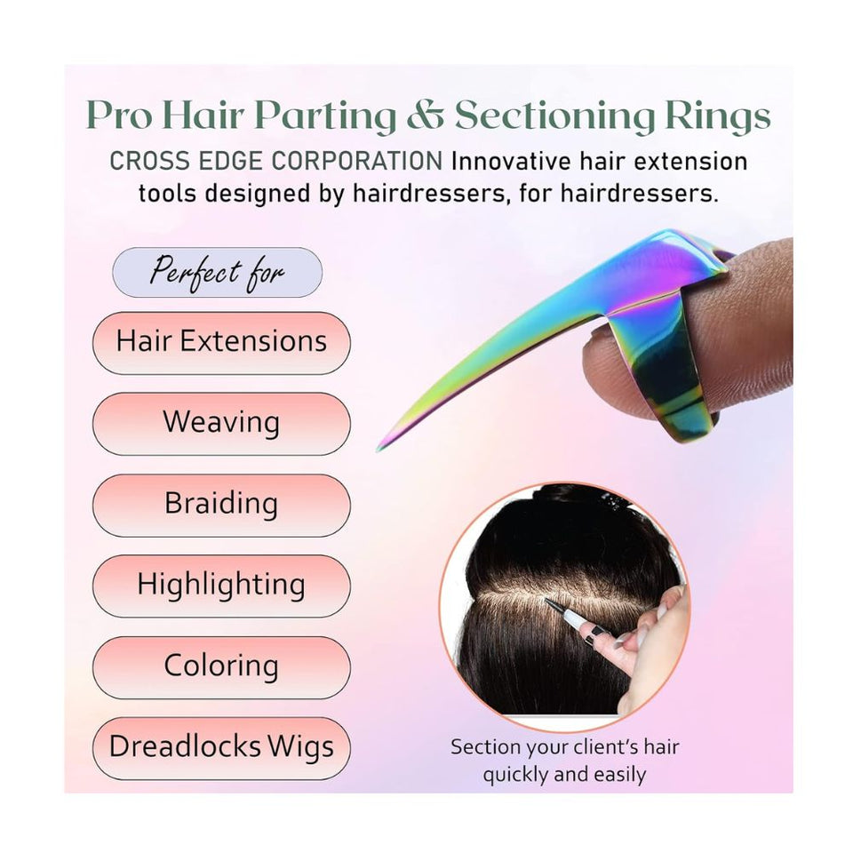 Quick Hair Braiding Tools Braid Aid Finger Parting ring - Cross Edge Corporation