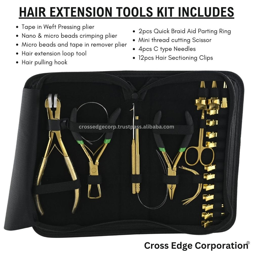 Hair extension tools gold | Tape in Extension Plier| Hair Extension Applicator Tools