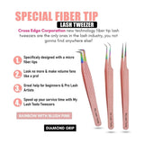 Curved 45 Degree Angled Tweezer Best for Volume set - Cross Edge Corporation