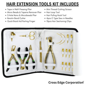 Hair extension tools including | Tape in Extension Plier | Keratin Bond Cutter