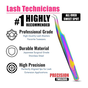 Eyelash Extension Precision Fiber Tip Lash Tweezers - Cross Edge Corporation