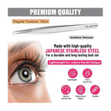 Silver fiber tip Tweezers for Isolation Lash Extensions - Cross Edge Corporation