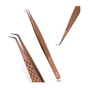 Eyelash Extension Curved Degree Tweezers for Individual Isolation - Cross Edge Corporation