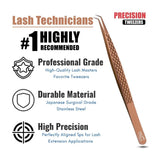 Eyelash Extension Curved Degree Tweezers for Individual Isolation - Cross Edge Corporation