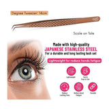 Eyelash Extension Curved Degree Tweezers for Individual Isolation - Cross Edge Corporation