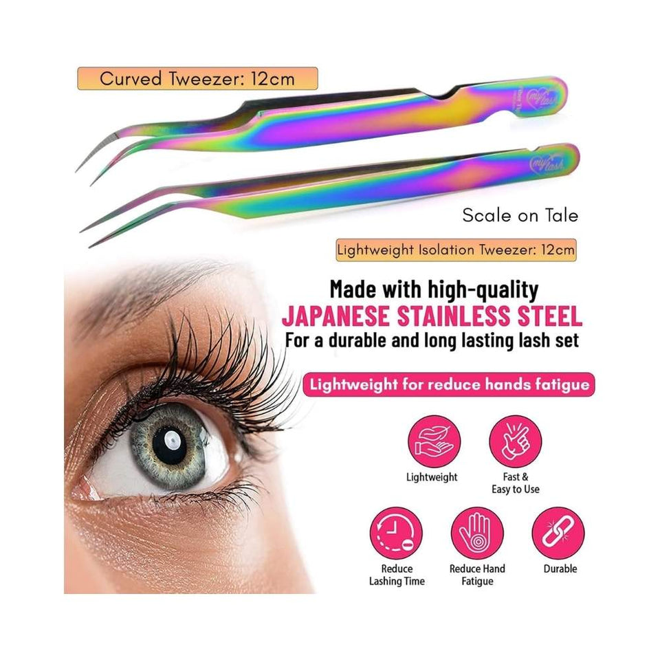 Isolation Lash Tweezers set For Eyelash Extensions Best for Individual Isolation - Cross Edge Corporation