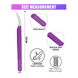 Solo Purple Isolation Lash Tweezers for Eyelash Extensions - Cross Edge Corporation