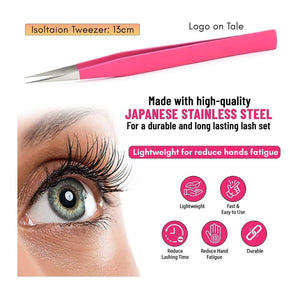 Precision Lashing Individual Isolation Tweezers for Eyelash Extensions - Cross Edge Corporation