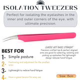 Professional Pointed Straight Isolation Tweezers for Individual Isolation - Cross Edge Corporation