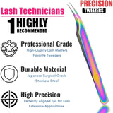 Rainbow Pointed Straight Isolation Tweezers for Individual Isolation - Cross Edge Corporation