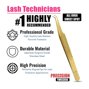 Eyelash Extension Precision Fiber Tip Lash Tweezers - Cross Edge Corporation