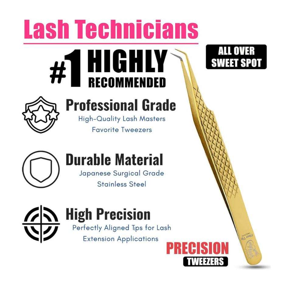 Eyelash Extension Precision Fiber Tip Lash Tweezers - Cross Edge Corporation