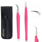 Extensions Pro Fiber tip Lash Tweezers for Volume Isolation set - Cross Edge Corporation