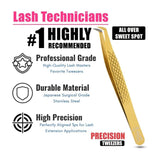 Eyelash Extensions Precision Fiber Tip Tweezers - Cross Edge Corporation