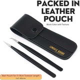 Black Fiber tip Lash Tweezers for Volume Isolation set - Cross Edge Corporation