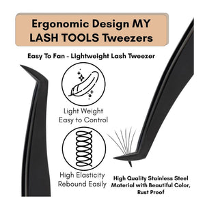 Eyelash Extension Precision Fiber Tip Lash Tweezers - Cross Edge Corporation