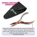 Brown Microlink's hair extension pliers Rubber grip - Cross Edge Corporation