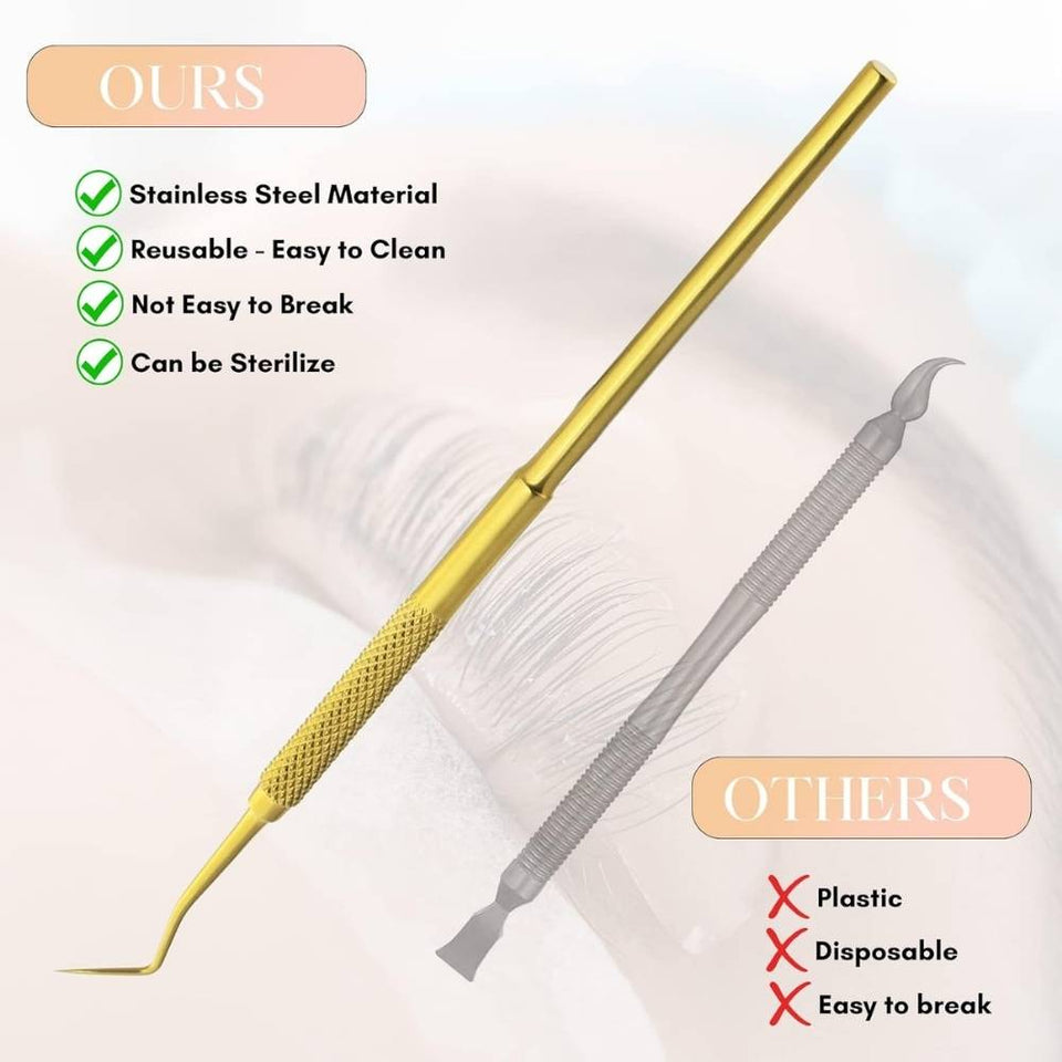 Gold Perming Tinting Curling Lash lift Dimond grip with Eye Separation Comb - Cross Edge Corporation