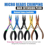 Black Microlink's hair extension crimping plier Rubber grip - Cross Edge Corporation