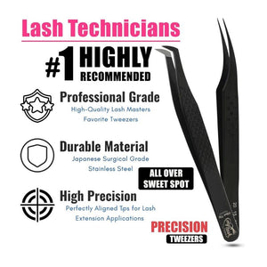 Dolphin Isolation Tweezers Mega Mink Fan Volume Lash Tweezer - Cross Edge Corporation