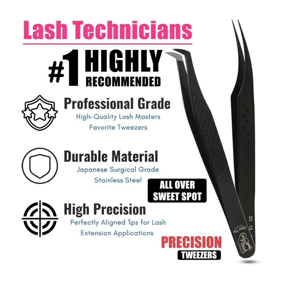 Dolphin Isolation Tweezers Mega Mink Fan Volume Lash Tweezer - Cross Edge Corporation