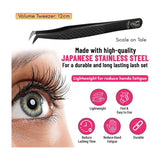 Dolphin Isolation Tweezers Mega Mink Fan Volume Lash Tweezer - Cross Edge Corporation