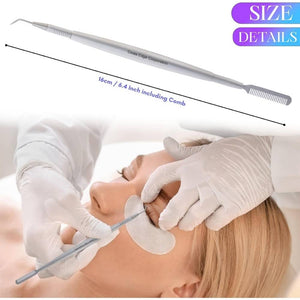 Professional Silver Lash Lift Perm Tool with Separating Comb - Cross Edge Corporation