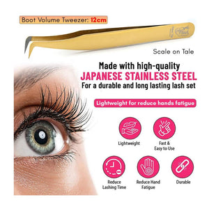 Lash Tweezers for Eyelash Extension Precision Fiber Tip - Cross Edge Corporation