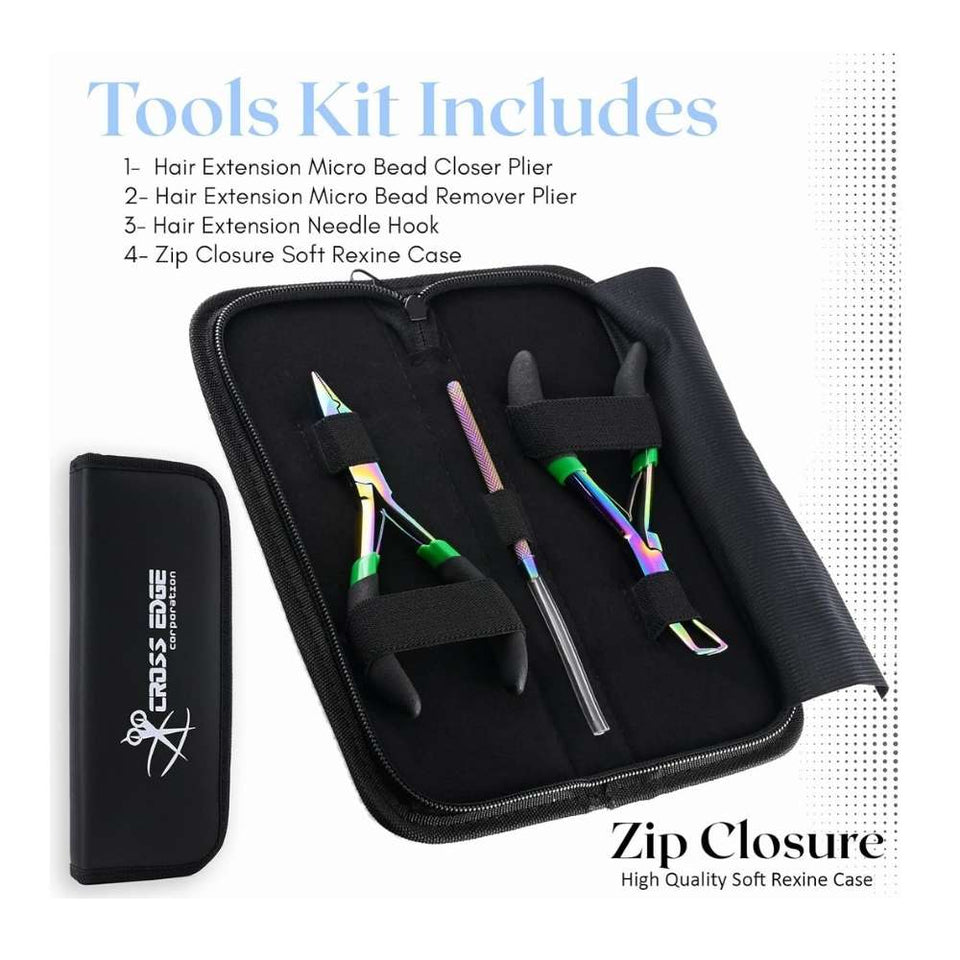 Microbead tool kit all in one in Rainbow black - Cross Edge Corporation