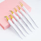 Fiber Tip Lash Tweezers - Matte White with Gold Tip