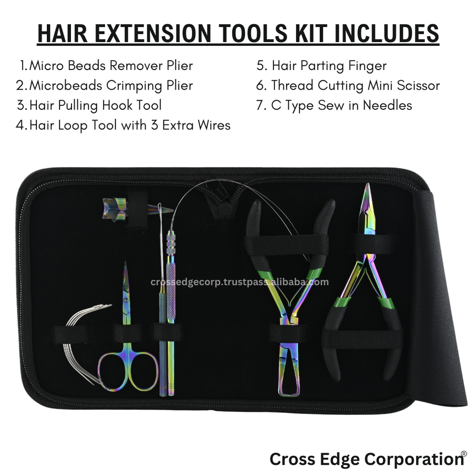 Hair extension tools including | Hair Extension Loop & Crochet Hook Tools | Hair Extension Applicator Tools