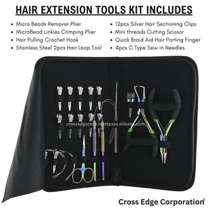 Hair extension tools including | Micro Beads Remover Pliers | Hair Styling clips