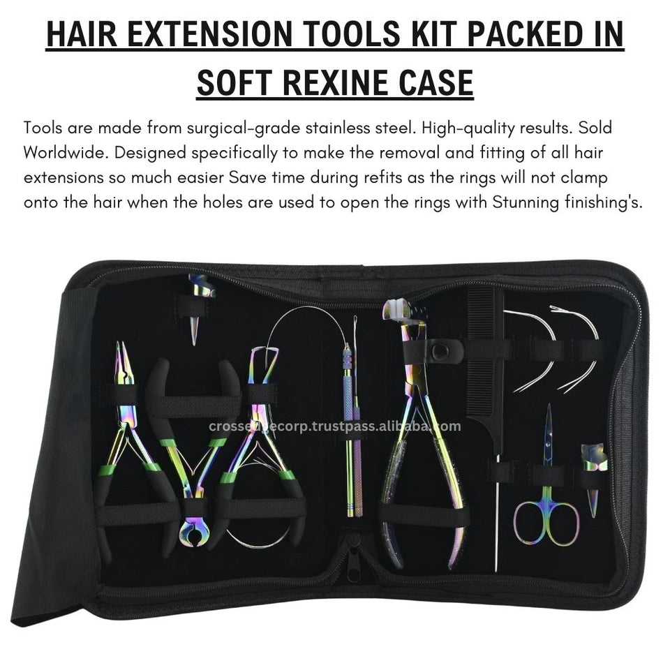 Rainbow All in one Hair extension tools | The Keratin Bond Cutter| Tape in Extension Plier