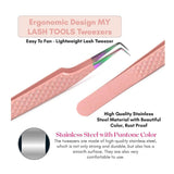 Isolation Fiber Tip Lash Tweezers for Eyelash Extensions - Cross Edge Corporation