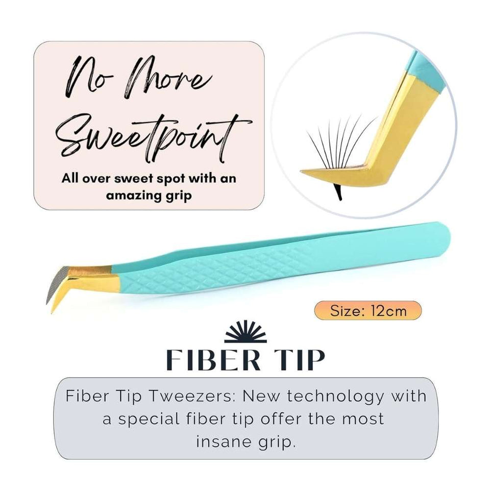Solo Fiber Tip Eyelash Extension Tweezers for lashes - Cross Edge Corporation