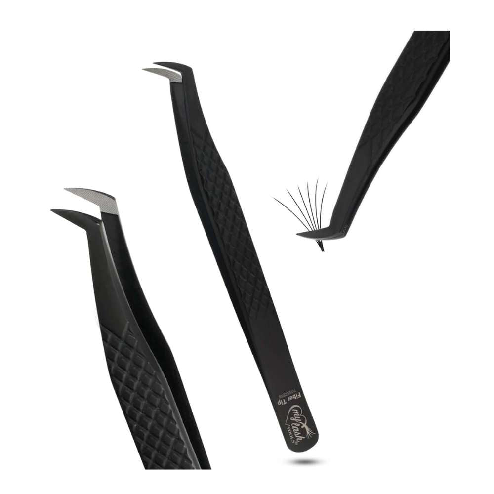 Black Volume Boot Eyelash Tweezers for lashes - Cross Edge Corporation